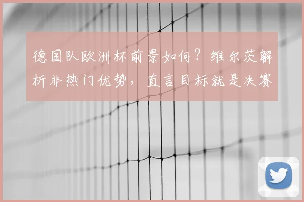 德国队欧洲杯前景如何？维尔茨解析非热门优势，直言目标就是决赛夺冠